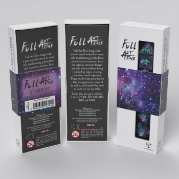 Full Art Dice™ Stardust kauliukų rinkinys Q-WORKSHOP